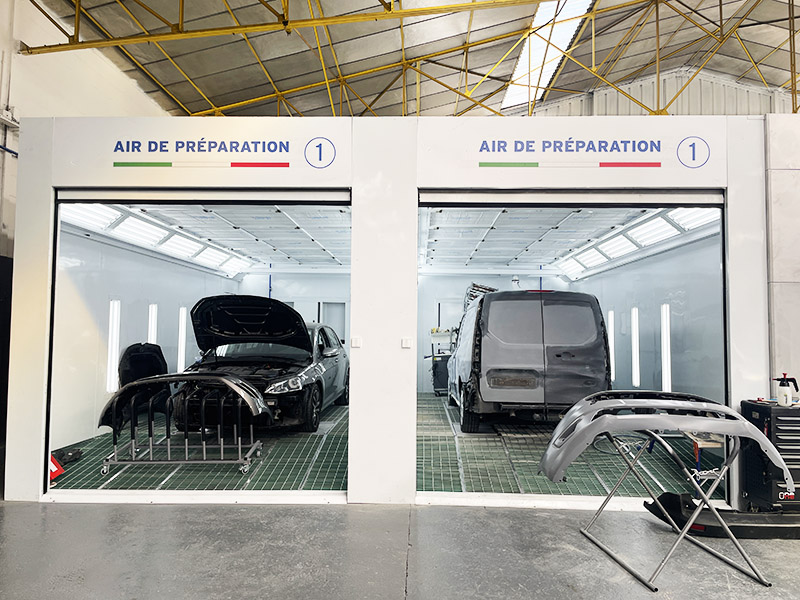 Customize Double Preparation Stations And Spray Booths